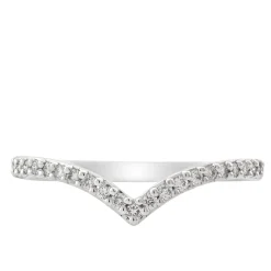 Diamond Chevron Midi Ring 14K Discount