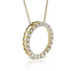 Diamond Circle Pendant 14K, 1 ctw. Clearance