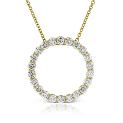 Diamond Circle Pendant 14K, 1 ctw. Clearance