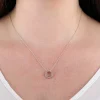 Diamond Circle Pendant 14K, 1/4 ctw. New