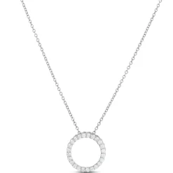 Diamond Circle Pendant 14K, 1/4 ctw. New