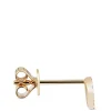 Diamond Circle Single Stud Earring, 14K Yellow Gold Outlet