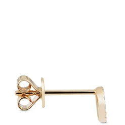 Diamond Circle Single Stud Earring, 14K Yellow Gold Outlet