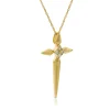 Diamond Cluster Cross Necklace 14K Discount