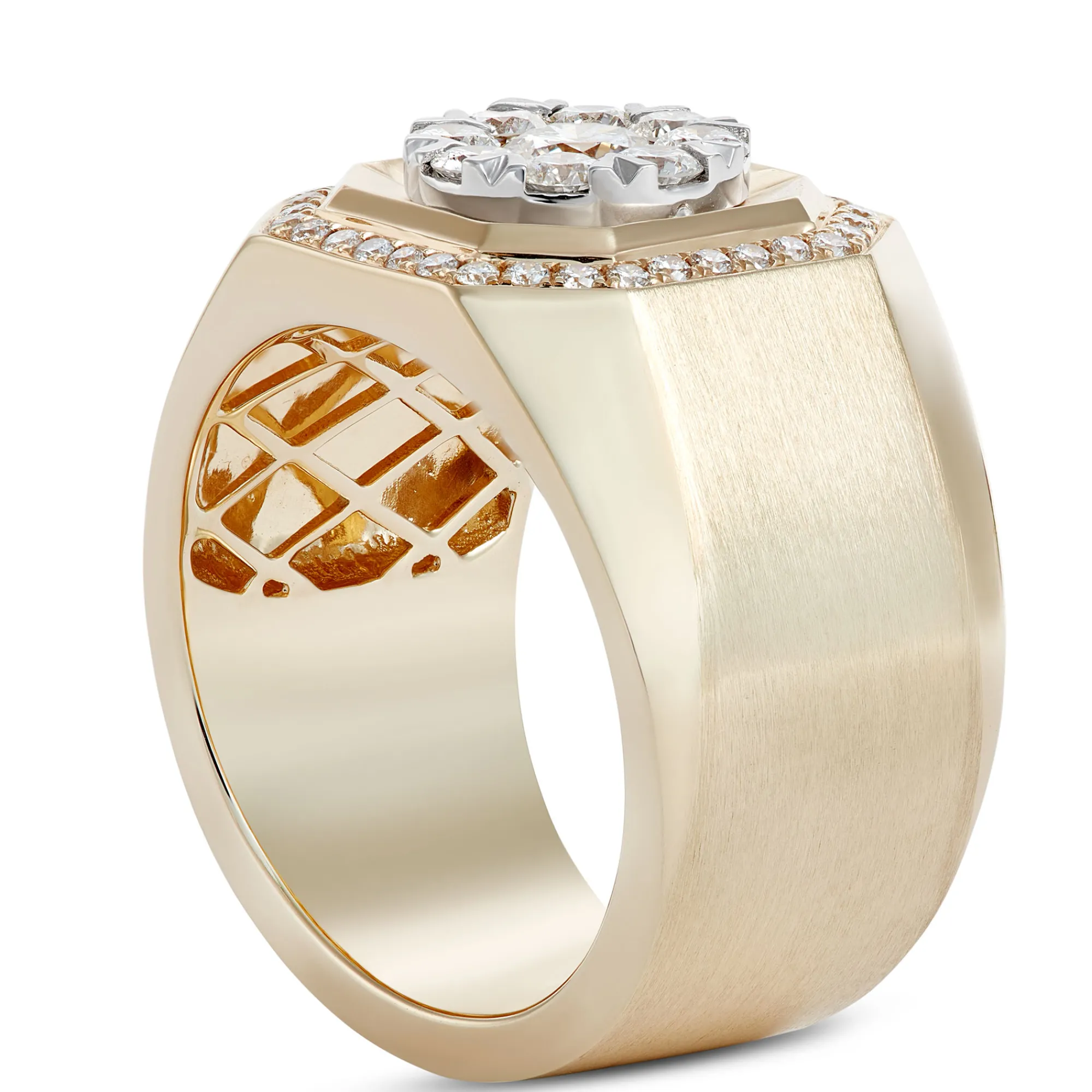 Diamond Cluster Halo Ring, 14K Gold Sale