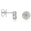 Diamond Cluster Halo Stud Earrings 14K Best