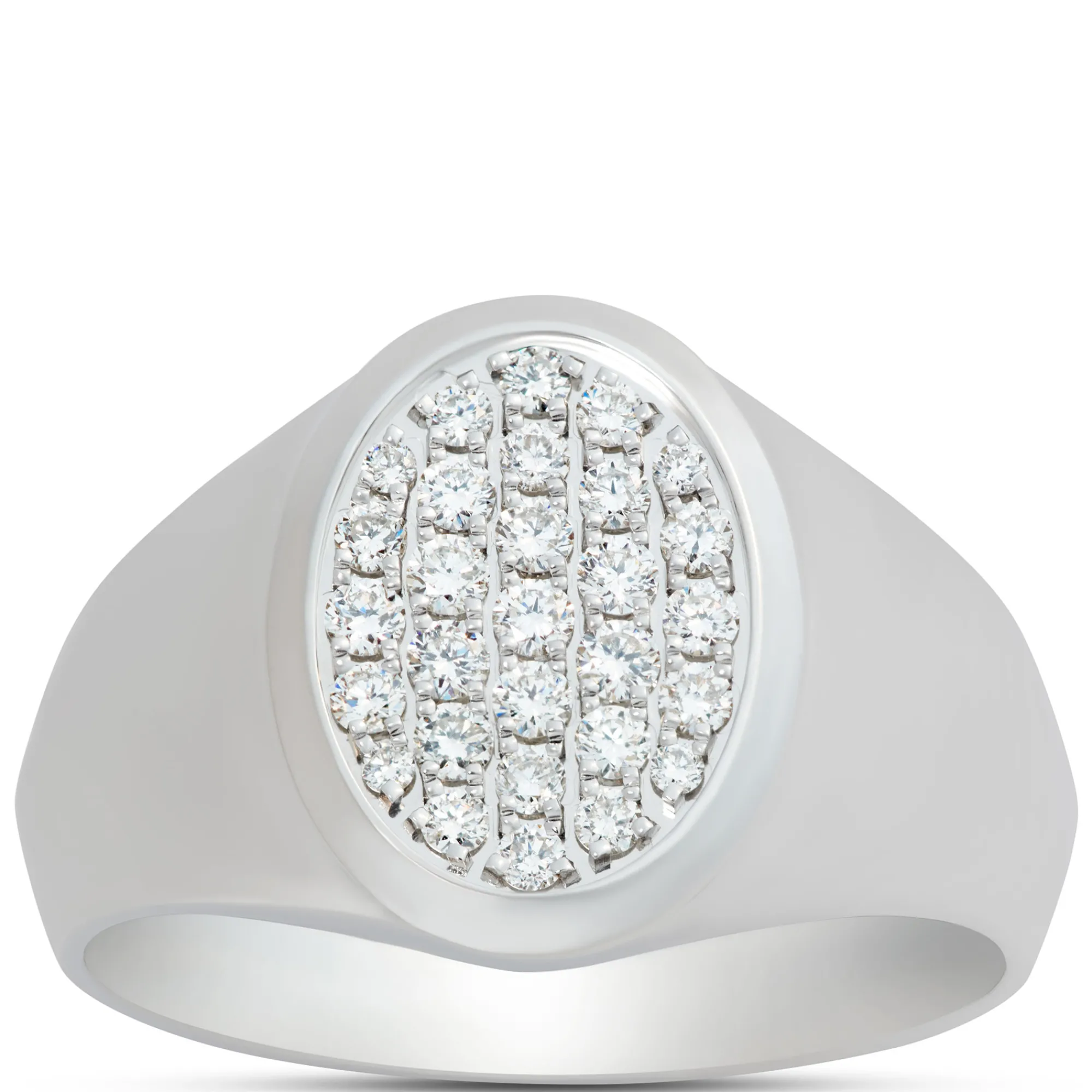 Diamond Cluster Ring, 14K White Gold Hot