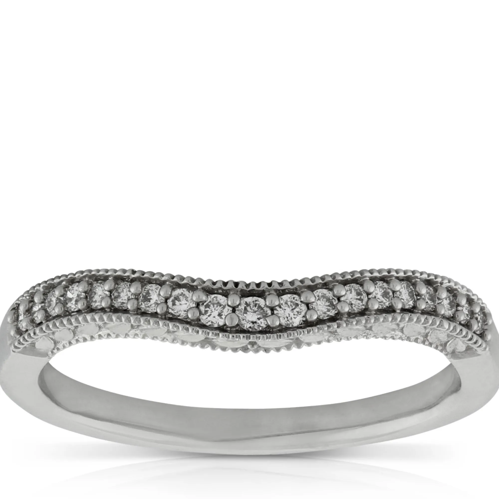 Diamond Contour Band 14K