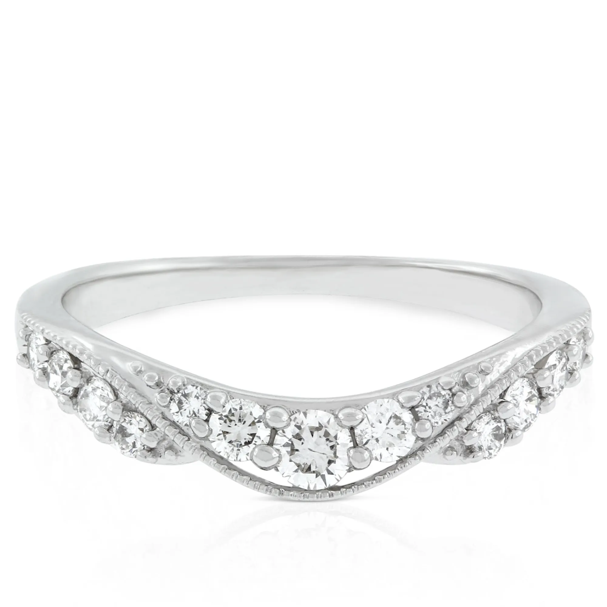 Diamond Contour Band 14K Sale