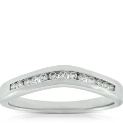 Diamond Contour Band 14K