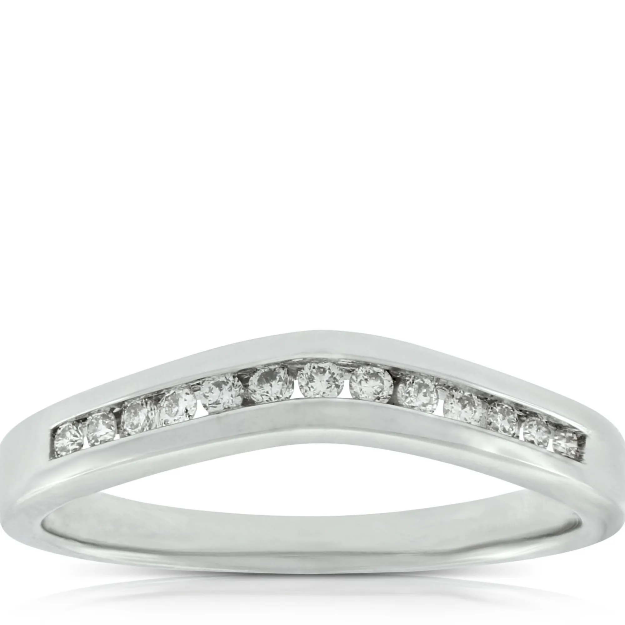Diamond Contour Band 14K