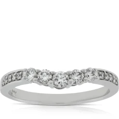 Diamond Contour Wedding Band 14K Clearance