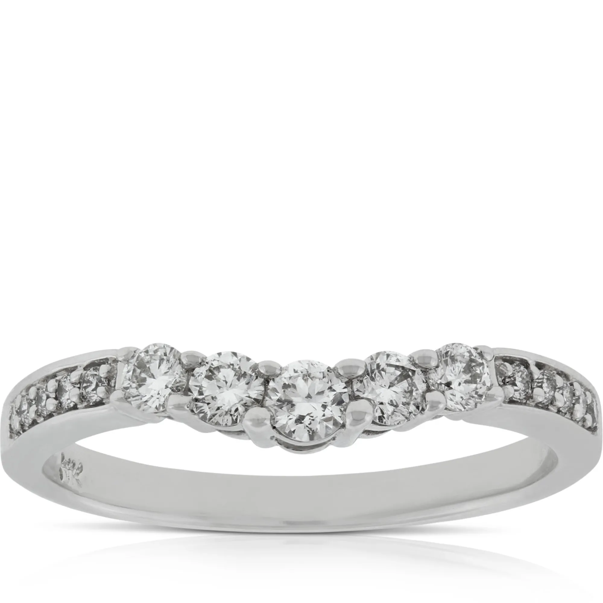Diamond Contour Wedding Band 14K Clearance