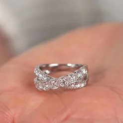 Diamond Crossover Band 14K Best