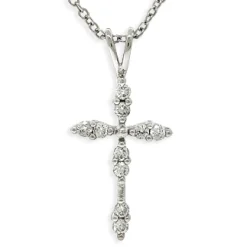 Diamond Cross Pendant 14K Clearance