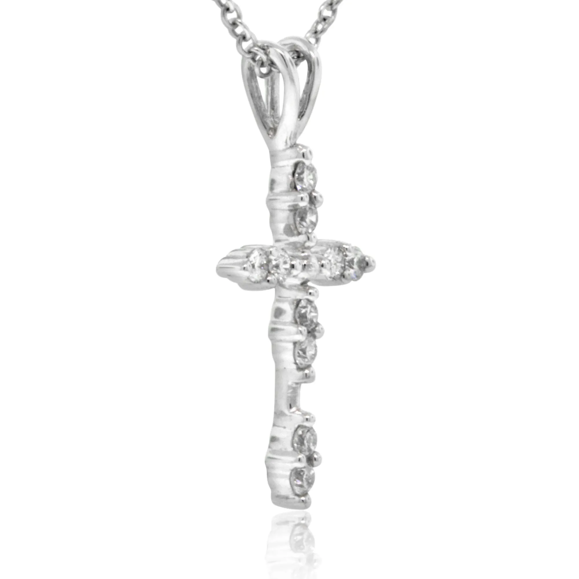 Diamond Cross Pendant 14K Clearance