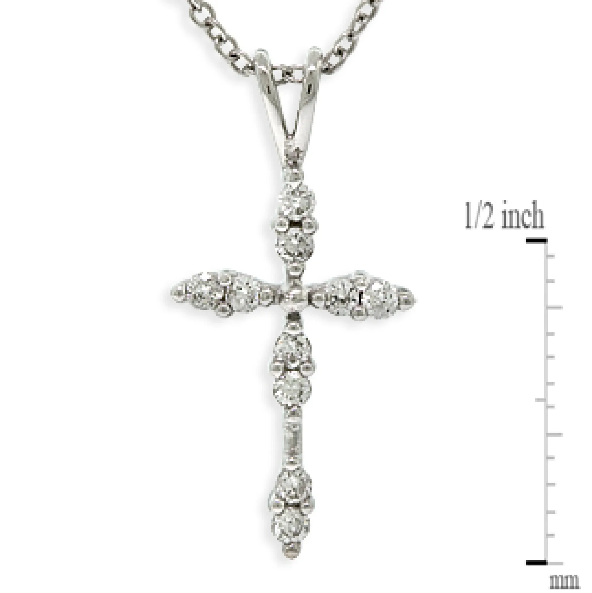 Diamond Cross Pendant 14K Clearance