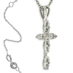 Diamond Cross Pendant 14K Clearance