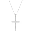 Diamond Cross Pendant, 14K White Gold Hot