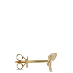 Diamond Dragonfly Studs, 14K Yellow Gold New