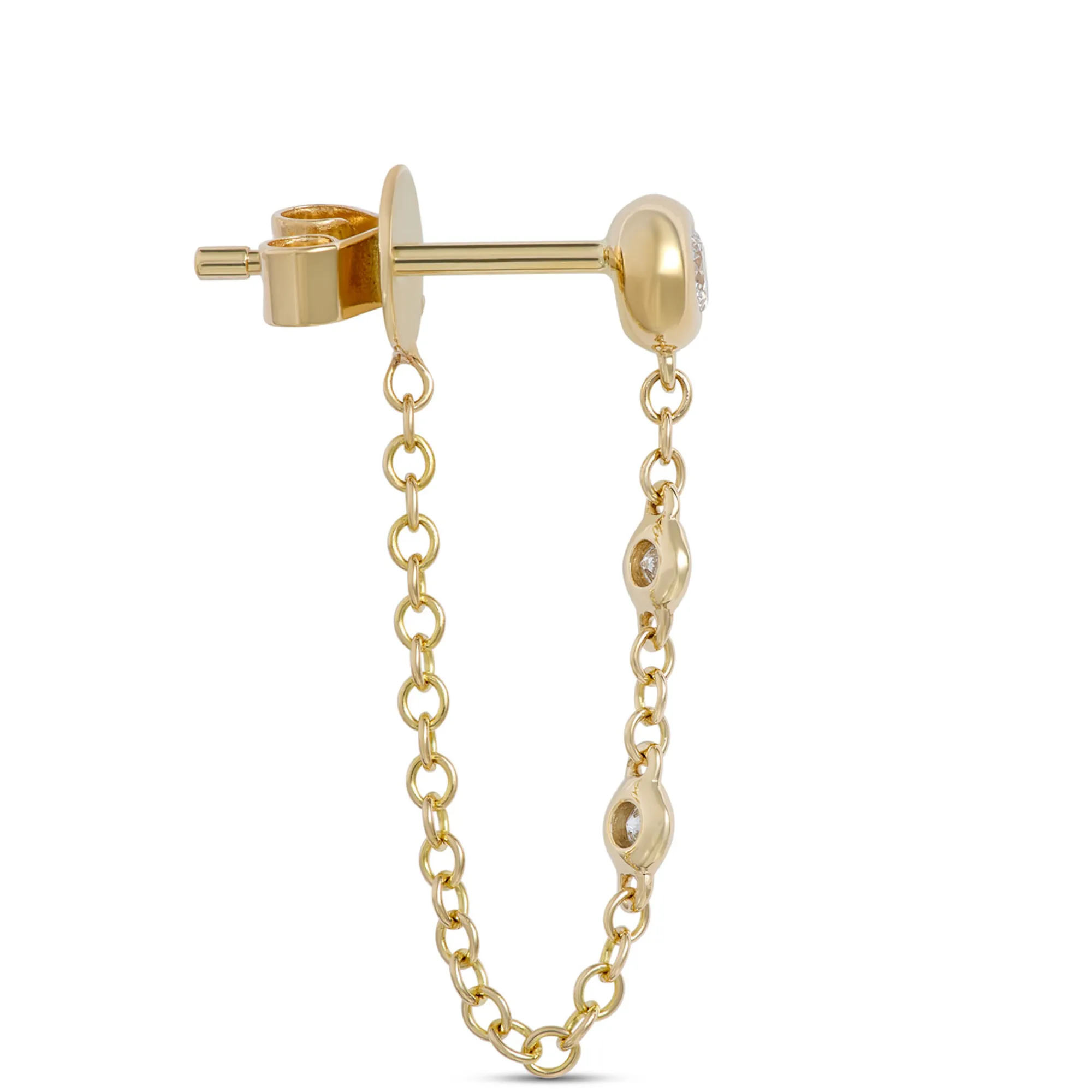 Diamond Earrings, 14k Yellow Gold Online