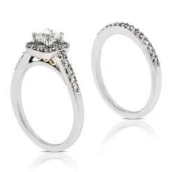 Diamond Halo Bridal Set 14K Hot