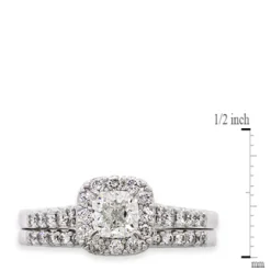 Diamond Halo Bridal Set 14K Hot