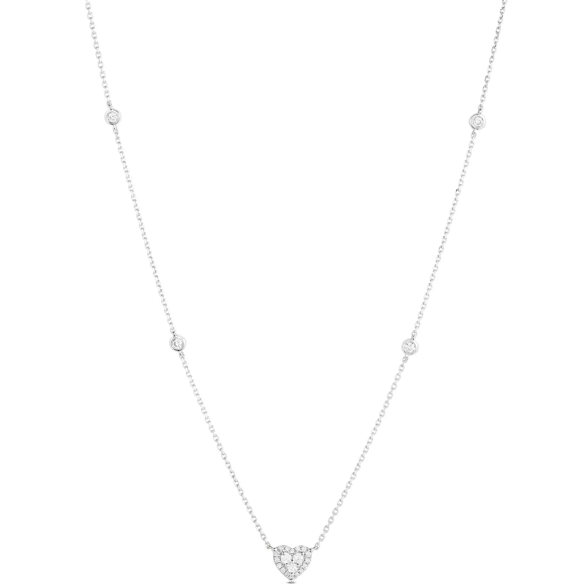 Diamond Heart Pendant Necklace, 14k White Gold Online
