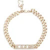 Diamond ID Curb Link Bracelet, 14K Yellow Gold Outlet