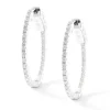Diamond Inside Out Hoops in 14K White Gold Discount