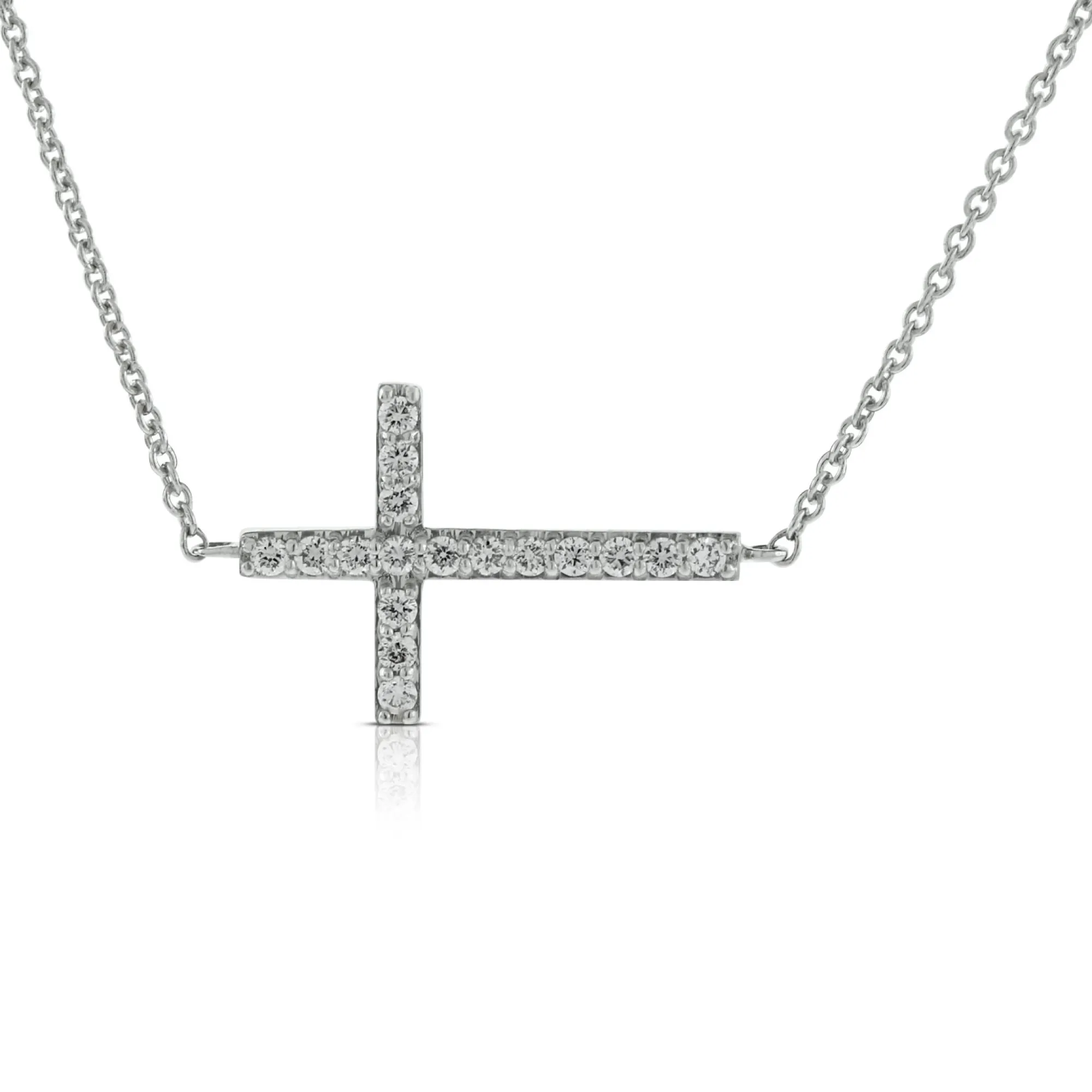 Diamond Sideways Cross 14K Outlet