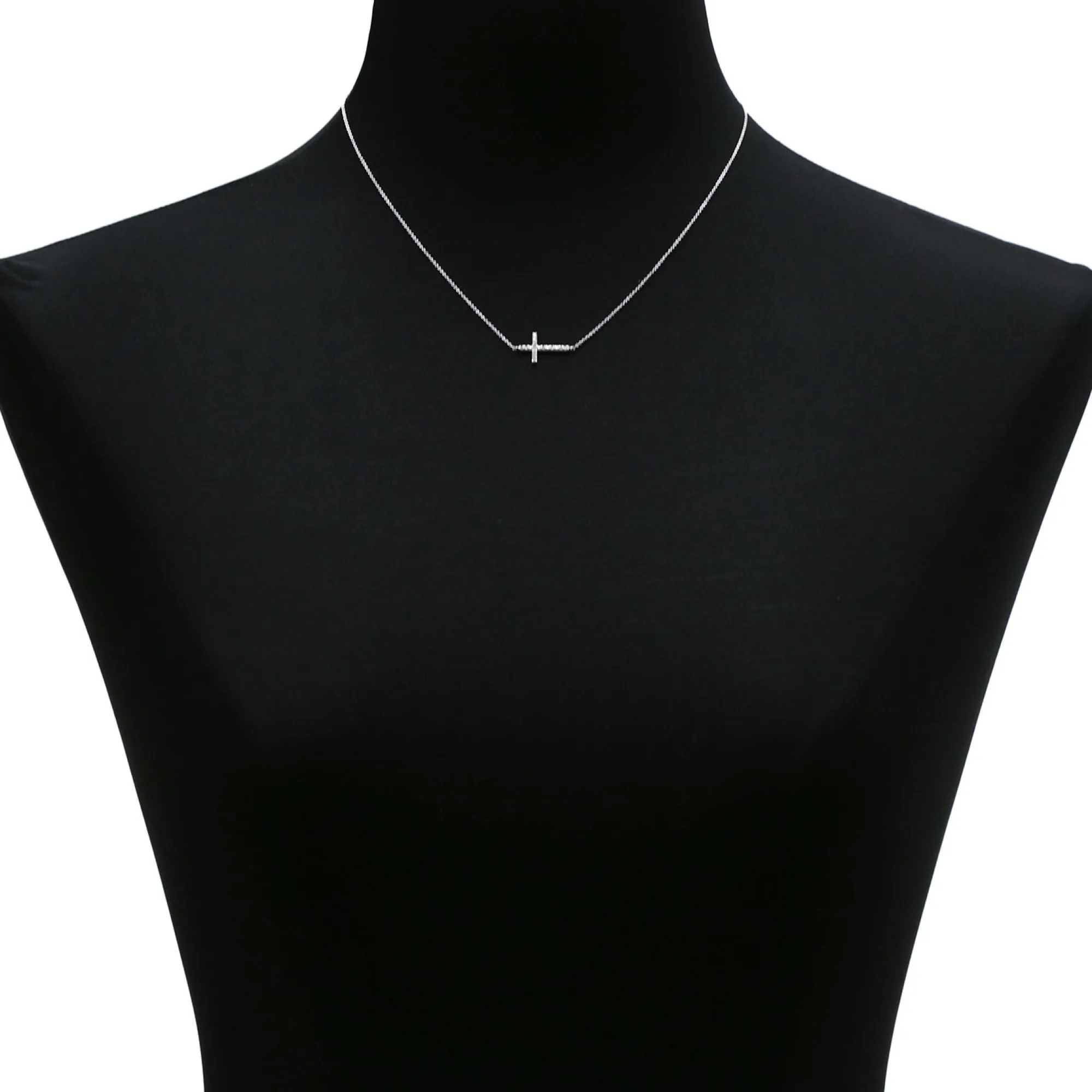 Diamond Sideways Cross 14K Outlet