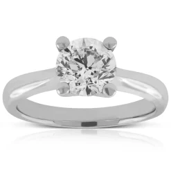 Diamond Solitaire Ring 14K, 1 & 1/2 ct. New