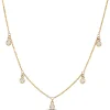 5 Diamond Stationary Pendant, 14K Yellow Gold Clearance