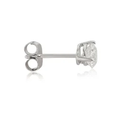 Diamond Stud Earrings, 14K White Gold