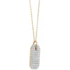 Dog Tag Pave Diamond Pendant in 14K Yellow Gold Sale