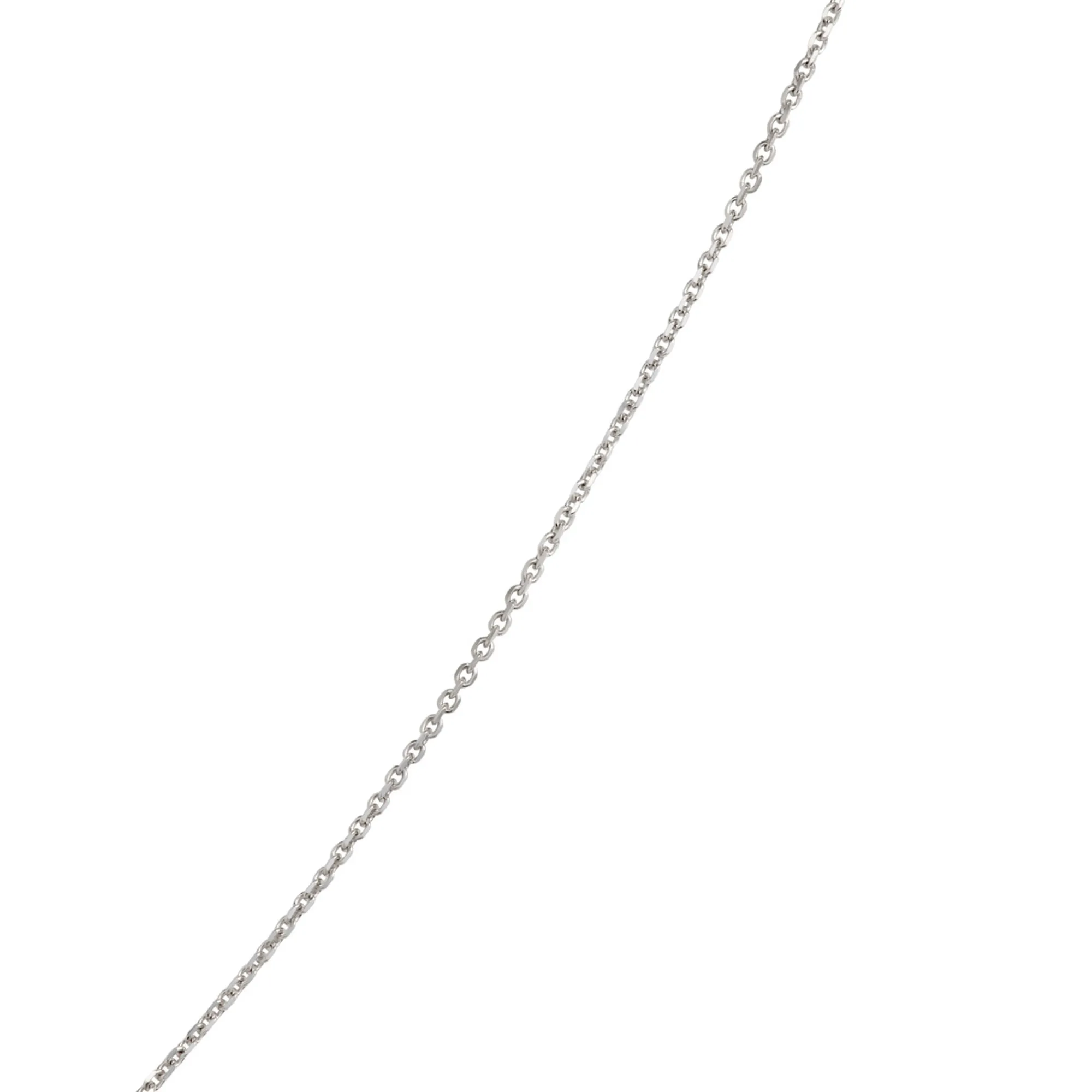 Double Heart Diamond Necklace, 14K White Gold New