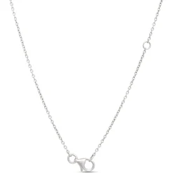 Double Loop Black and White Diamond Necklace, ⅓ Carat, 14K White Gold Outlet