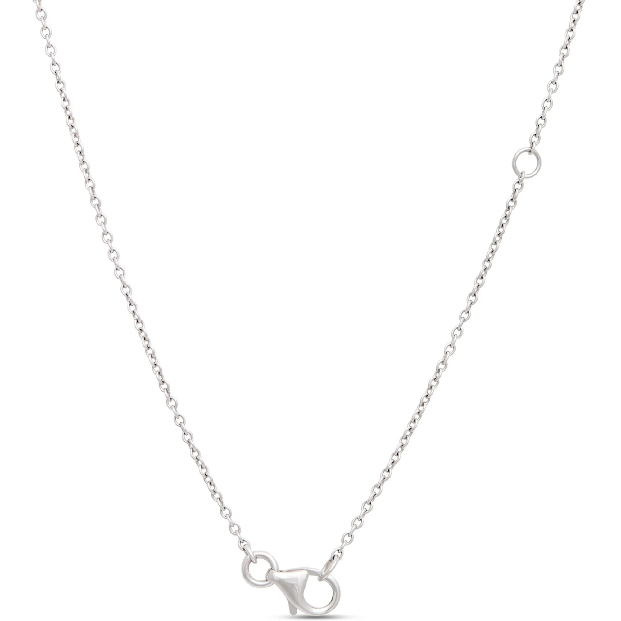 Double Loop Black and White Diamond Necklace, ⅓ Carat, 14K White Gold Outlet