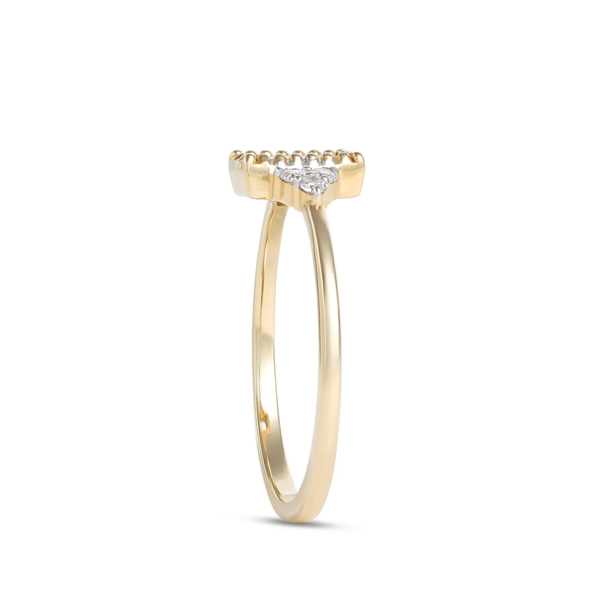 Emerald Cut Aquamarine Ring, 14K Yellow Gold New