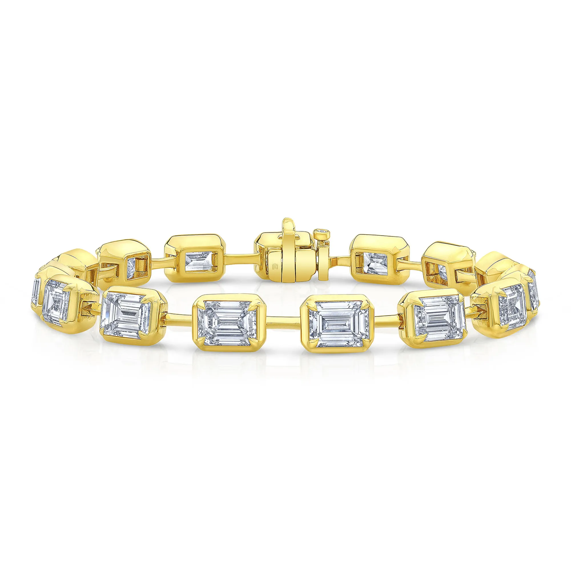 Rahaminov Emerald Cut Diamond Bracelet, 18K Yellow Gold Best