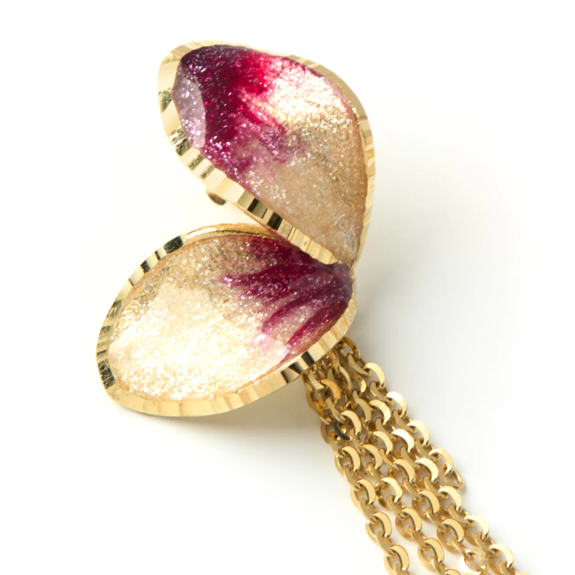 Toscano Enamel and Gold Petal Earrings, 14K Yellow Gold Online