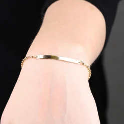 Engravable Bar Bracelet 14K Discount