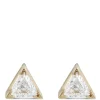 Fancy Shape Trillion Diamond Stud, ⅓ Carat, 14K Yellow Gold Sale