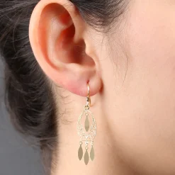 Filigree Dangle Earrings 14K Outlet