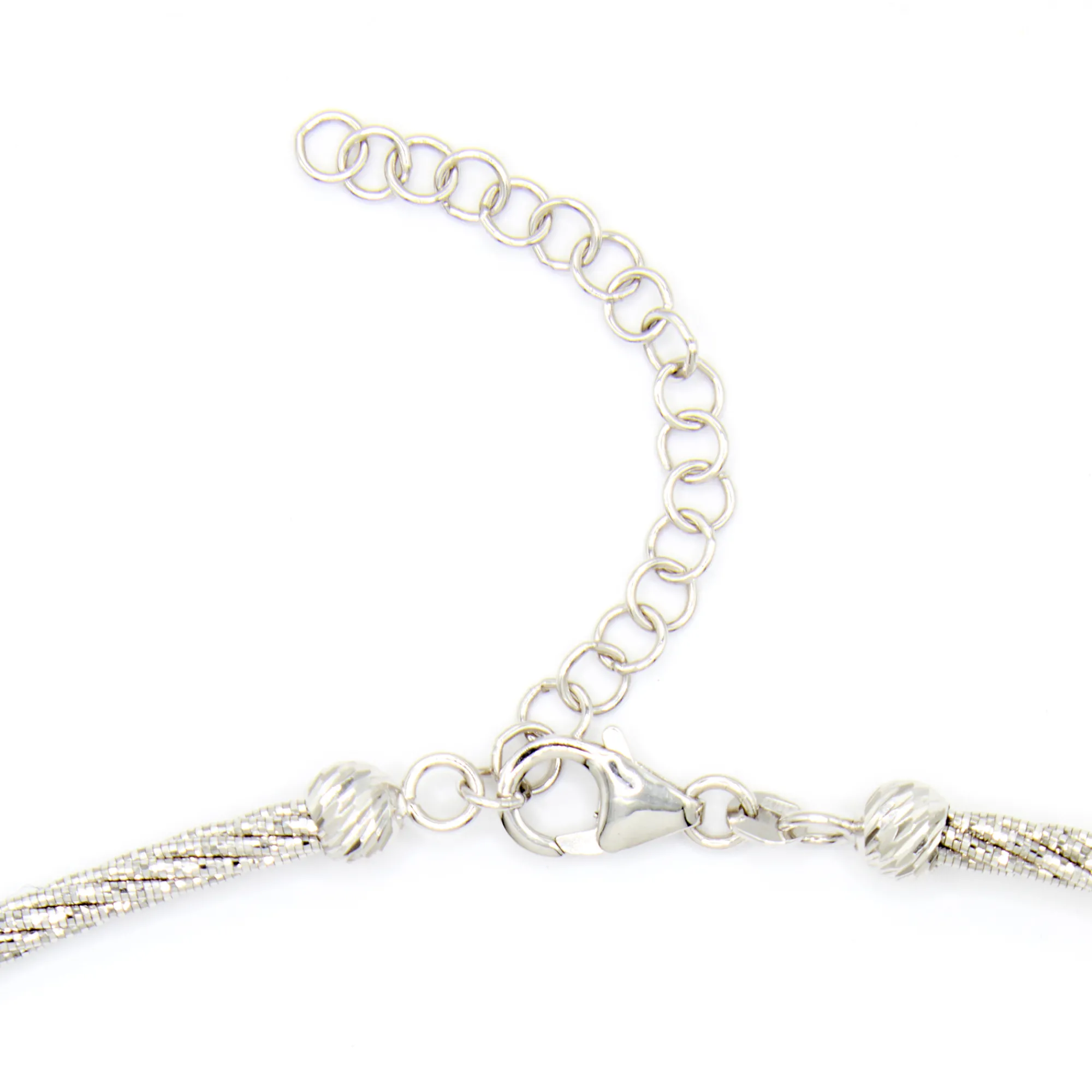 Toscano Flexible 18-Inch Neck Chain, 14K White Gold Sale