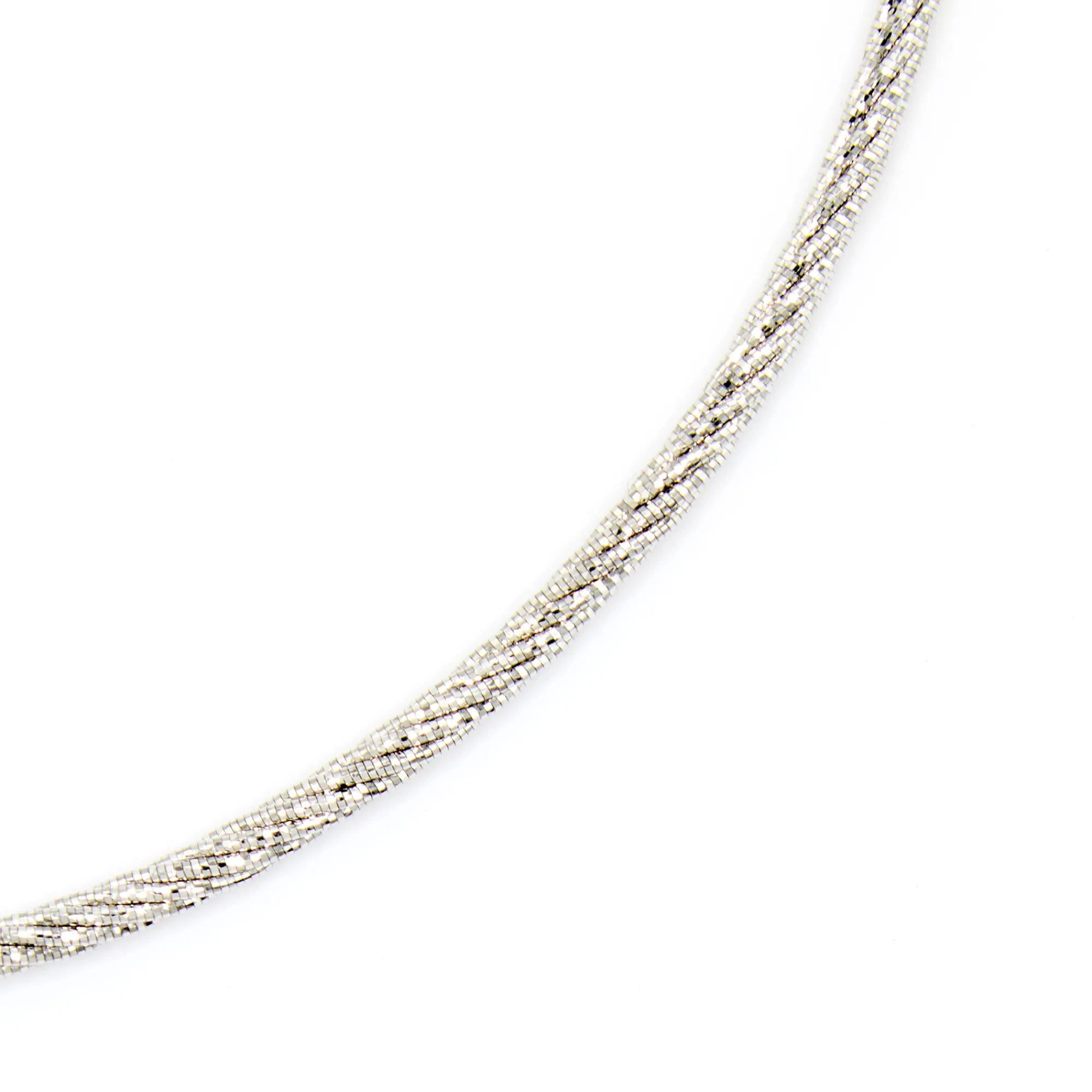 Toscano Flexible 18-Inch Neck Chain, 14K White Gold Sale