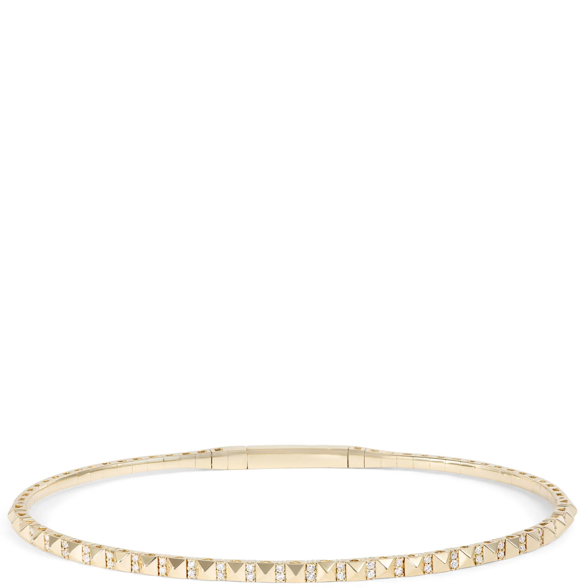 Flexy Pyramid Bangle, 14K Yellow Gold Best