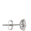 Flower Shaped Cluster Diamond Studs, ½ Total Carat Weight 14K White Gold Best