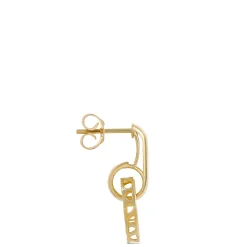 Fluted Heart Earrings with Diamond Cut Edge, 14K Yellow Gold Outlet